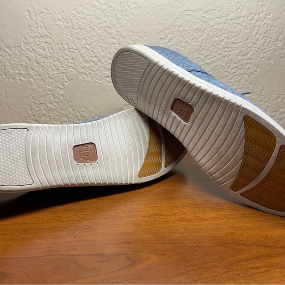 Clae / men’s boat shoe / size 11 / preowned / Ellington Textile /light jean blue - Picture 5 of 7